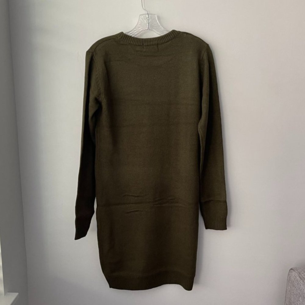 Brave Soul Grungy Round Neck Sweater Dress - Picture 3 of 10